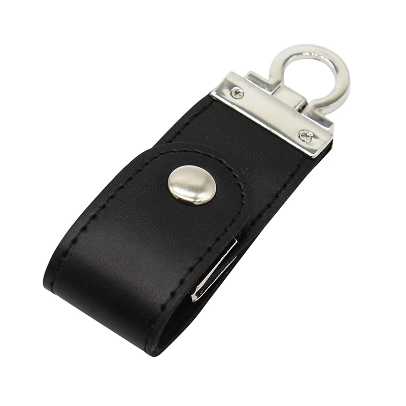 Black BiNFUL USB флэш-накопитель брелок из кожи и металла Флешка creativo USB 2,0 32gb 16gb 8gb 4gb - Цвет: Black