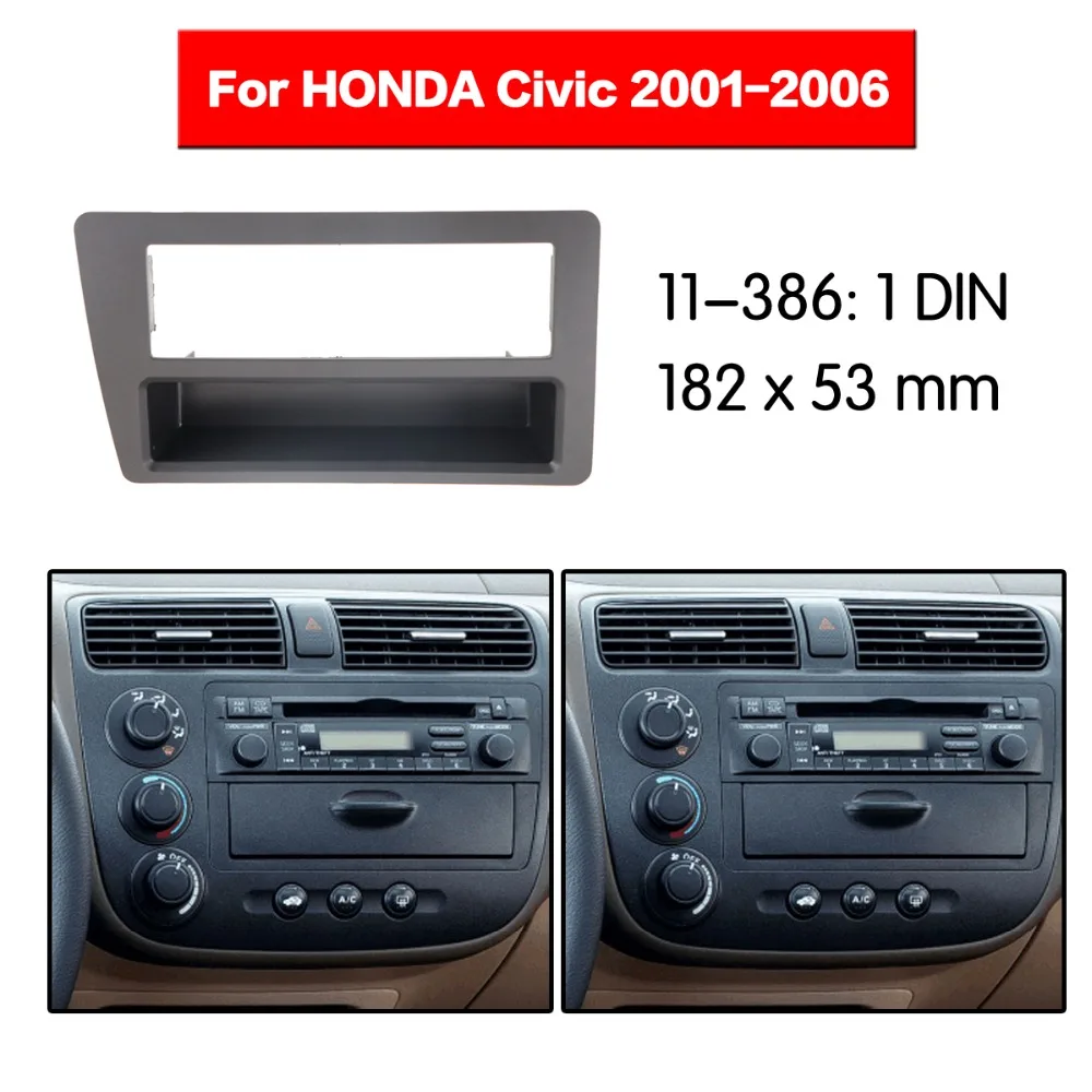 Один Din радиоприемник для HONDA Civic 2001 2006 w/pocket (левое колесо) DVD стереопанель
