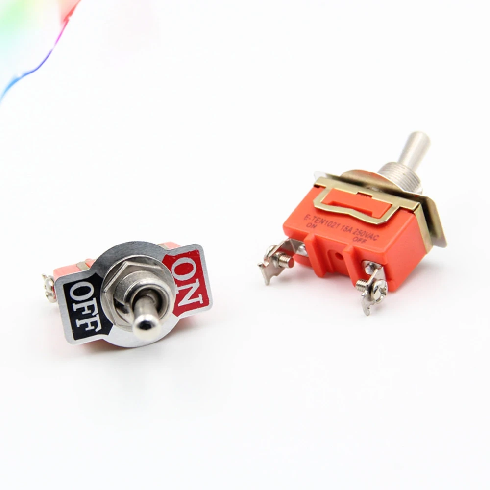 10pc 12mm 15A 250VAC micro switch 2PIN ON-OFF E-TEN1021 Toggle Rocker The power | Обустройство дома
