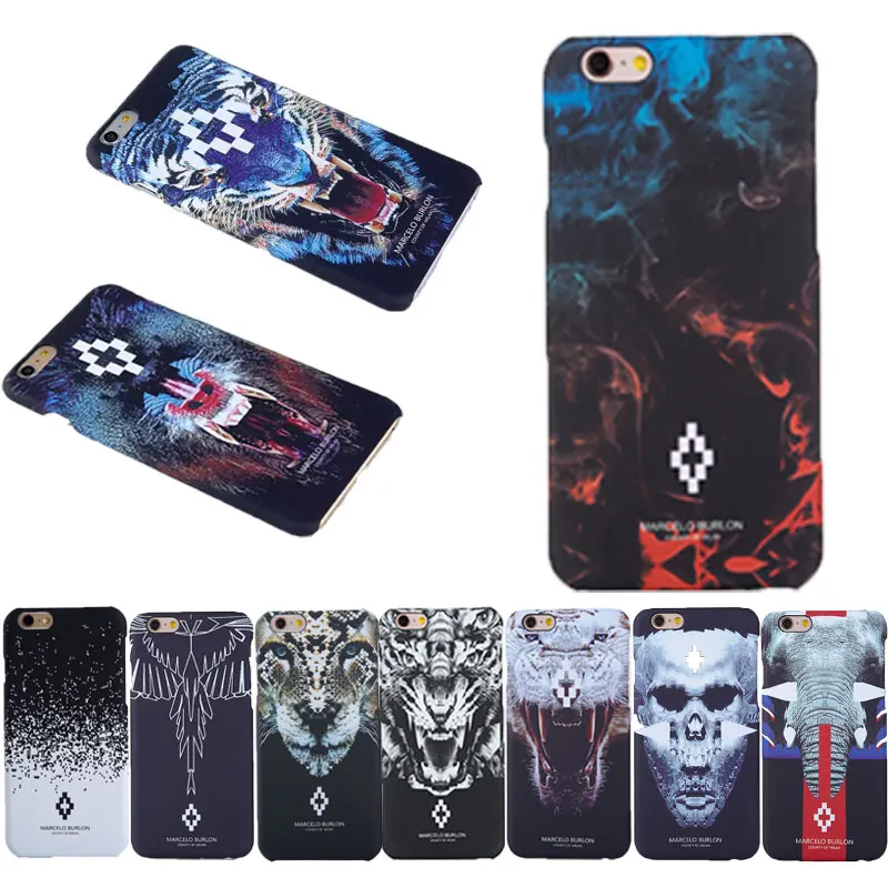 Чехлы для iPhone 7 6 5s SE Marcelo Burlon Чехол С Рисунком Тигра Льва Fundas 6s plus чехол |