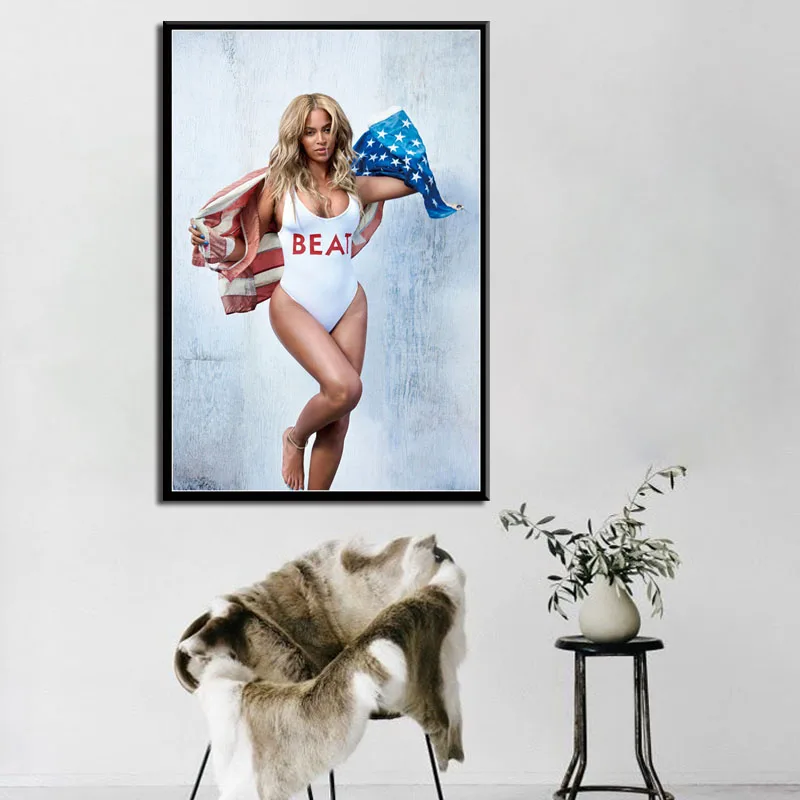 P554 Beyonce супер музыкальный певец звезда поп арт живопись Шелковый Холст плакат