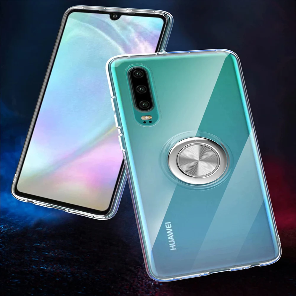 CBLGSXBABY прозрачный мягкий чехол из ТПУ для Huawei P30 Pro Магнитный чехол-держатель