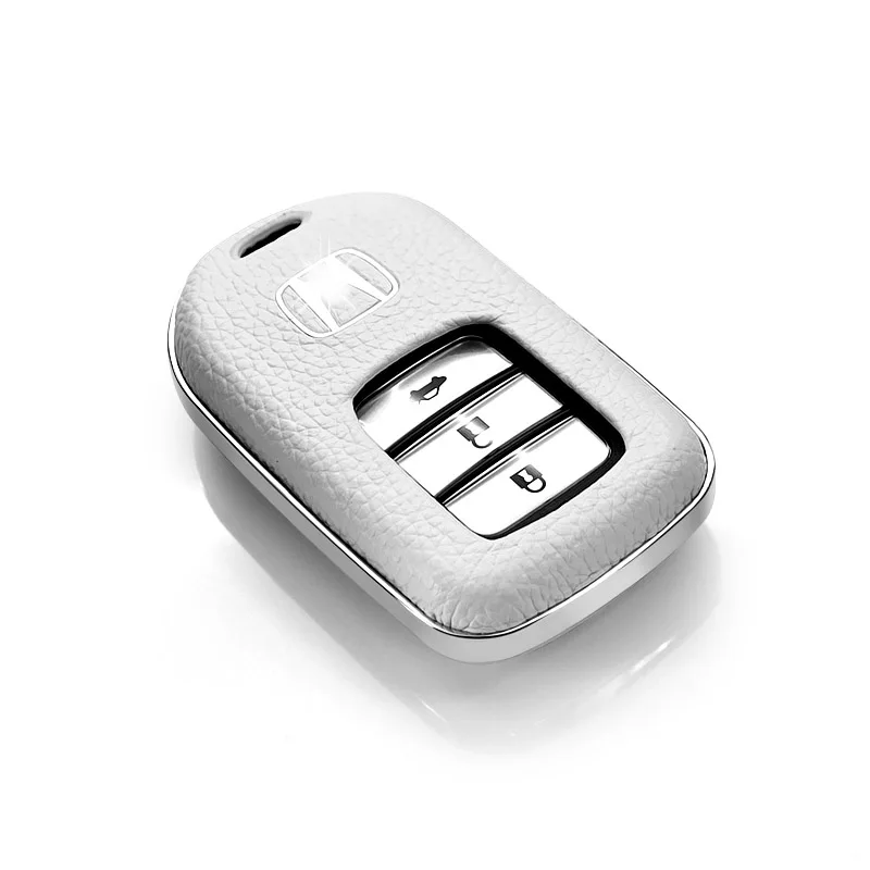 white single shell Автомобильный чехол для ключей fob для Honda Vezel City Civic Jazz CRV Crider HRV Accord EX EXL Fit Freed Remote smart Key автомобильный Стайлинг - Название цвета: white single shell