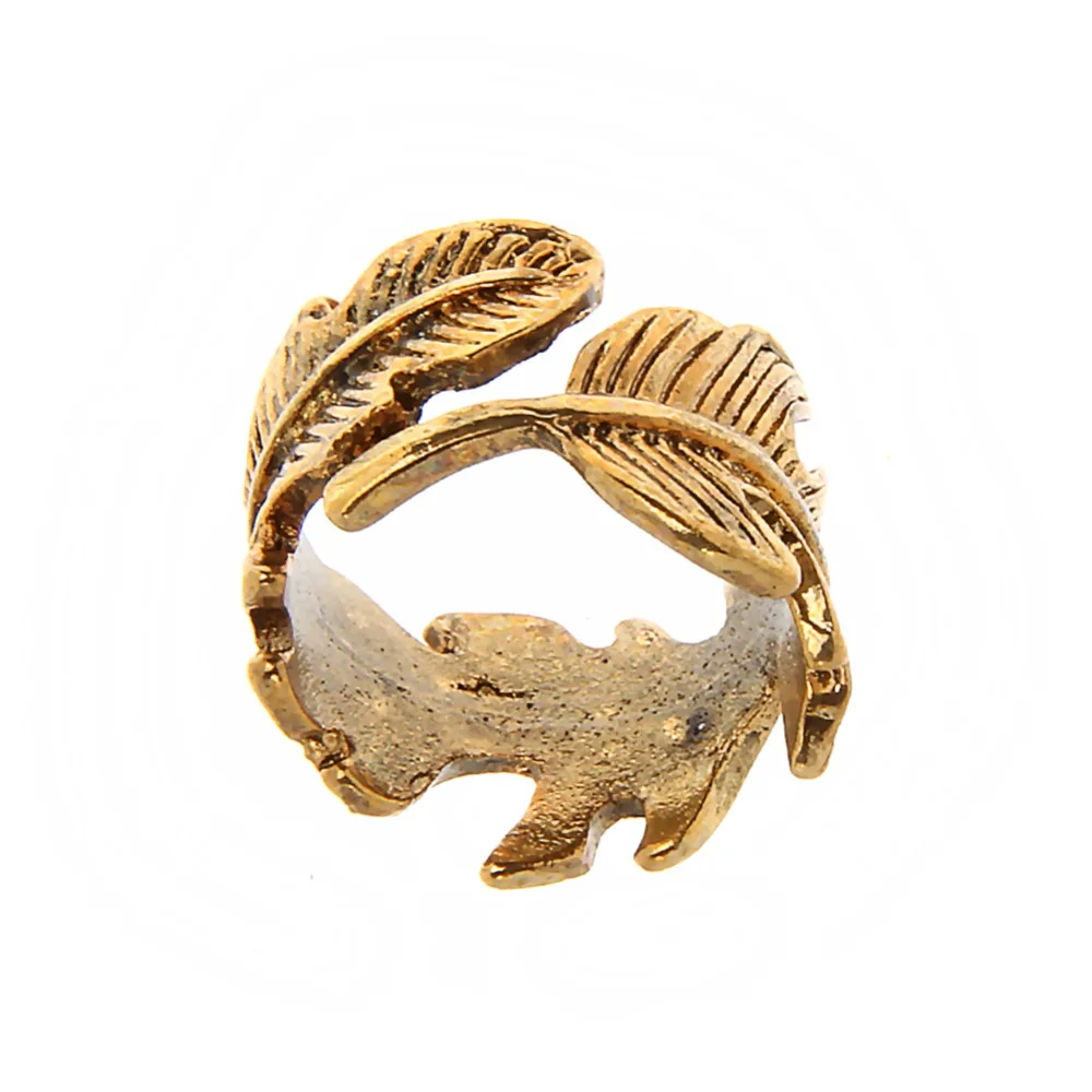 Женское и мужское кольцо с перьями в античном стиле|jewelry gift bags wholesale|ring displayring anchor |