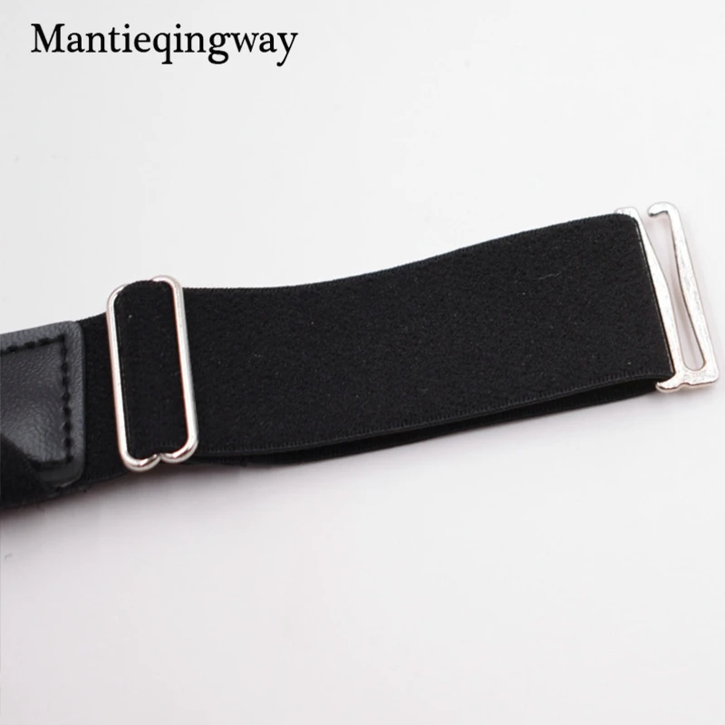 Mantieqingway для мужчин сплошной цвет рубашки держатели на подтяжках эластичный бизнес подвязки ремень подтяжки для мужчин рубашки костюмы на бретельках