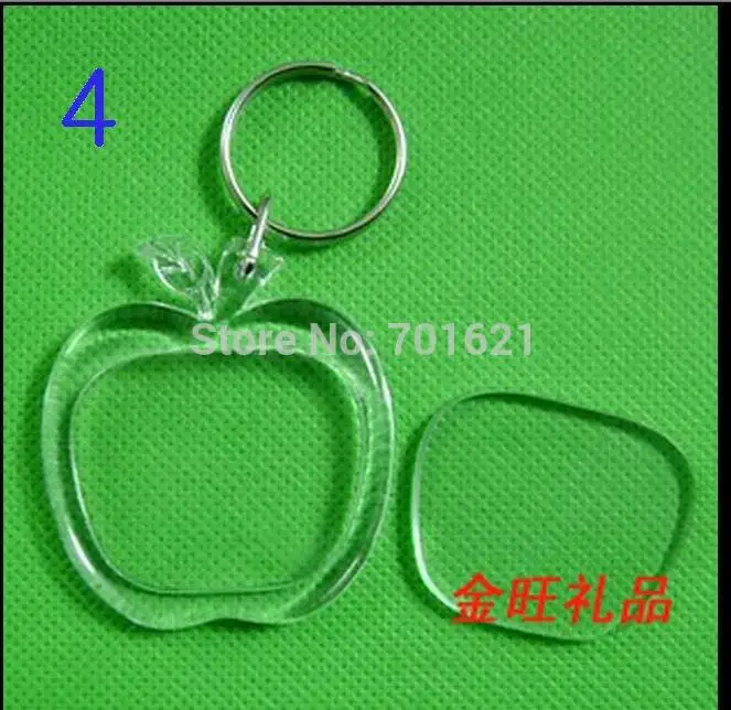 Оптовая продажа! 300 шт. прозрачные пластиковые брелки для ключей с фото|diy photo|photo