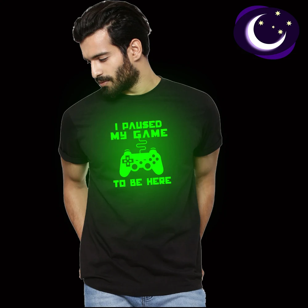 Модная Светоотражающая футболка я Paused My Game чтобы быть здесь мужская рубашка