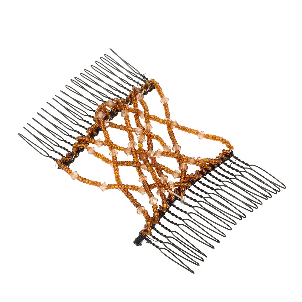 2 шт. эластичные двойные расчески для волос стеклянные бусины|hair accessories|hair insertionhair