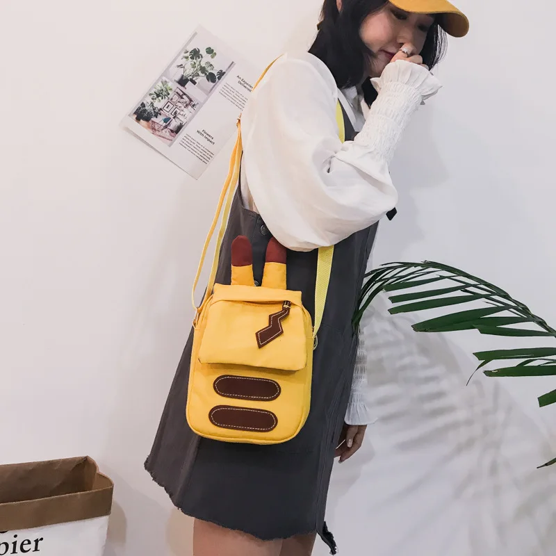 Kawaii Go сумка с рисунком Пикачу через плечо сумки для женщин Sac De Plage Cartable
