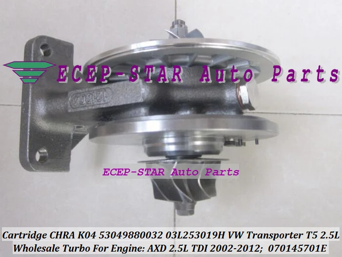 Турбокартридж CHRA K04 VTG 53049880032 53049700032 070145701E турбонагнетатель для VOLKSWAGEN VW T5 Transporter 2002