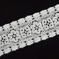 kalaso 2yards high quality white lace trim ribbon cotton crochet sewing fabric supplies home diy craft decor accessories 6cm