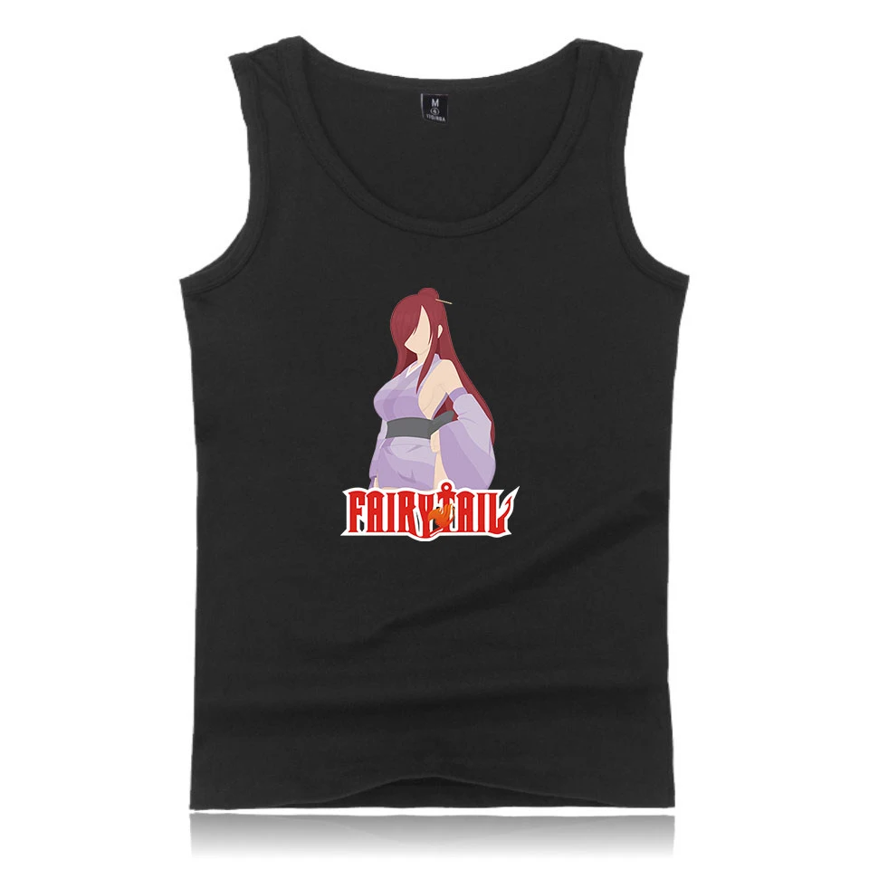 FAIRY TAIL print Vest Cool Hipster casual fashion Popular Men/Women Street Clothes Summer Harajuku street Sleeveless | Женская одежда