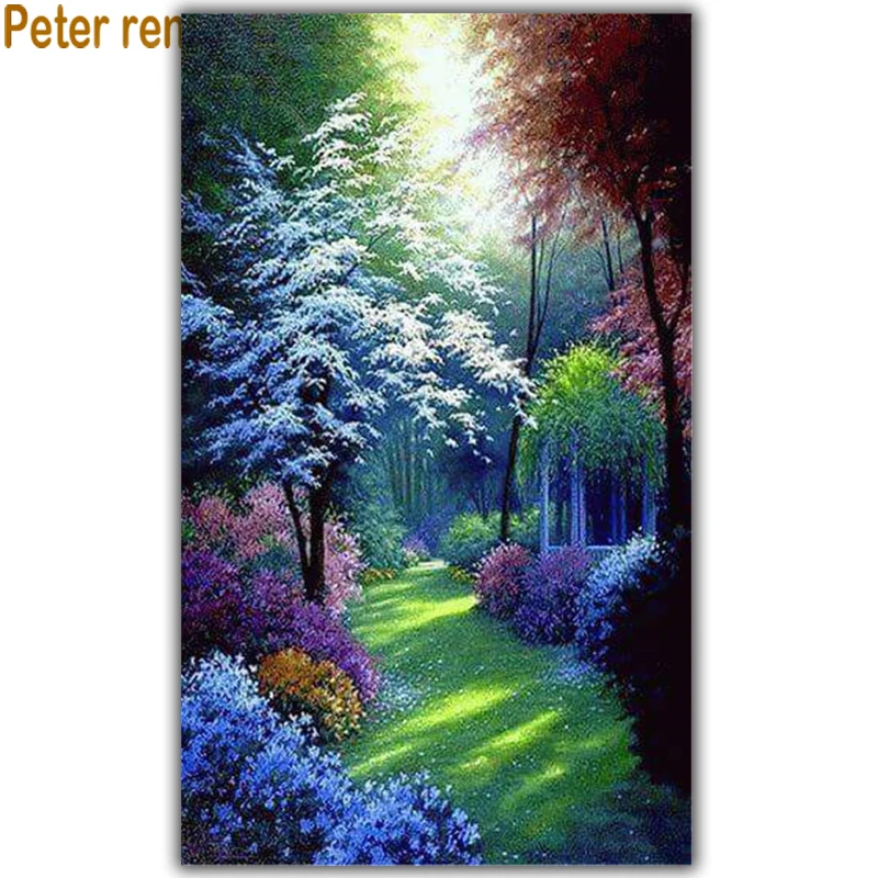 

3D Diamond painting cross stitch diamond embroidery landscape 5d Square/Round diamond Mosaic Rhinestone Forest flowers and trees