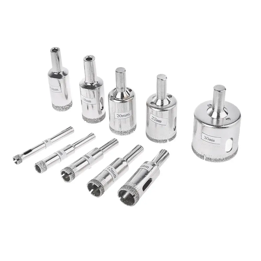 Для горячая распродажа 10 шт Алмазное покрытие ядро кольцевая пила сверло набор