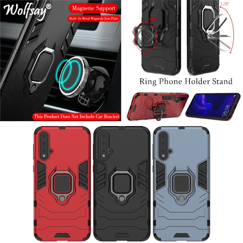 

Для Huawei Nova 5 Pro Чехол Броня Магнитная присоска подставка Полный Край чехол для Huawei Nova 5 Pro Чехол Nova 5 Plus Goyar Fundas