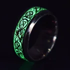Модные стальные светящиеся кольца с драконом для женщин, ювелирные изделия, милые кольца из нержавеющей стали, обручальные кольца, аксессуары