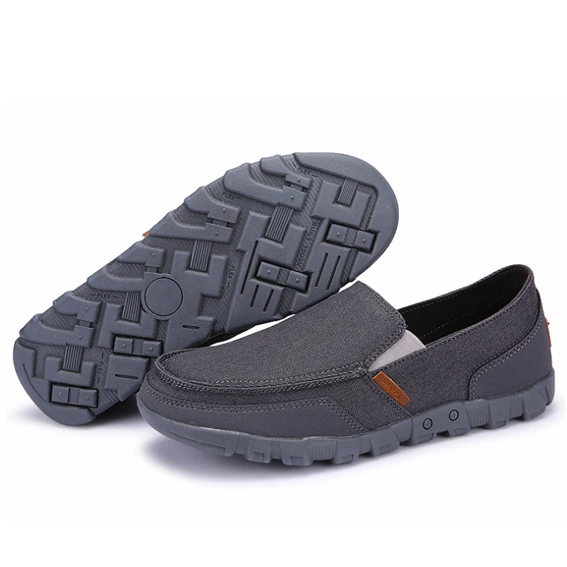 Voollcci Fashion Summer Men Canvas Shoes Breathable Casual Loafers Comfortable Ultralight Lazy Slip on Flats Big Size39-48 | Обувь