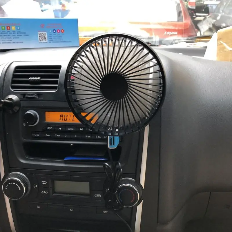 Универсальный 5 в 360 градусов вращение регулируемый угол автомобиля вентиляционное отверстие USB вентилятор 3 скорости электрический воздуходувка Вентилятор охлаждения с вкл