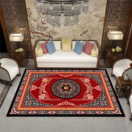 S Traditional Chinese Modern Living Room 3D Carpet Bedroom Bedside Rectangular Rugs Sofa Coffee Table Mat Study Room Home Accessor - Color: S