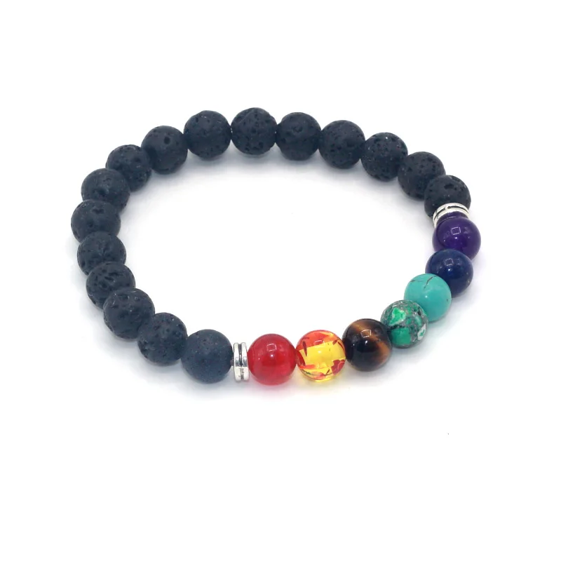 Браслет из 7 Чакр разных цветов для мужчин и женщин Исцеляющие сбалансированные