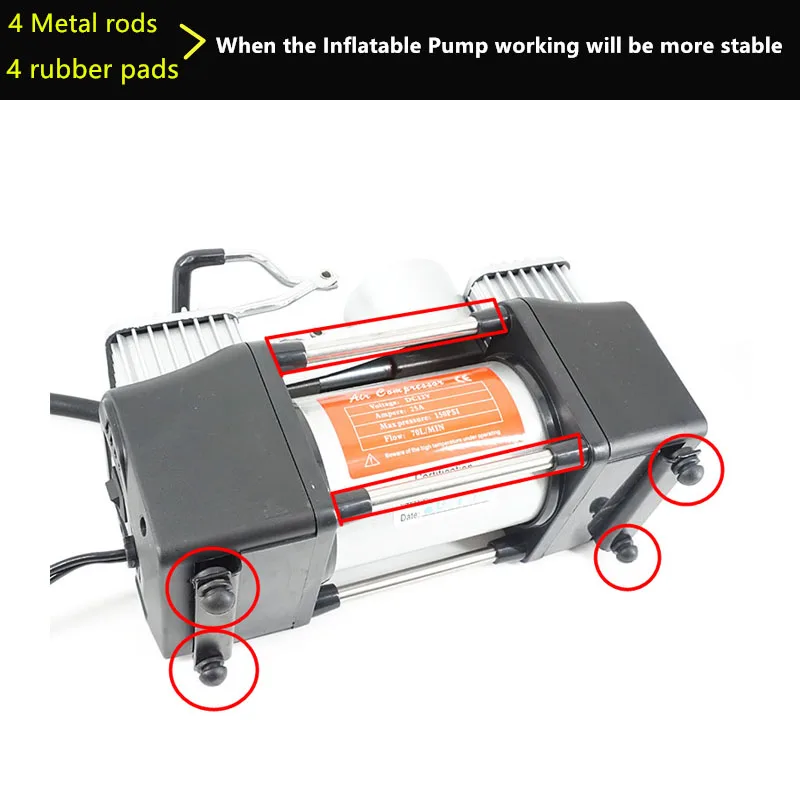 Multi Функция мощный двухцилиндровый автомобиль Насосы для автомобиля с чемоданом