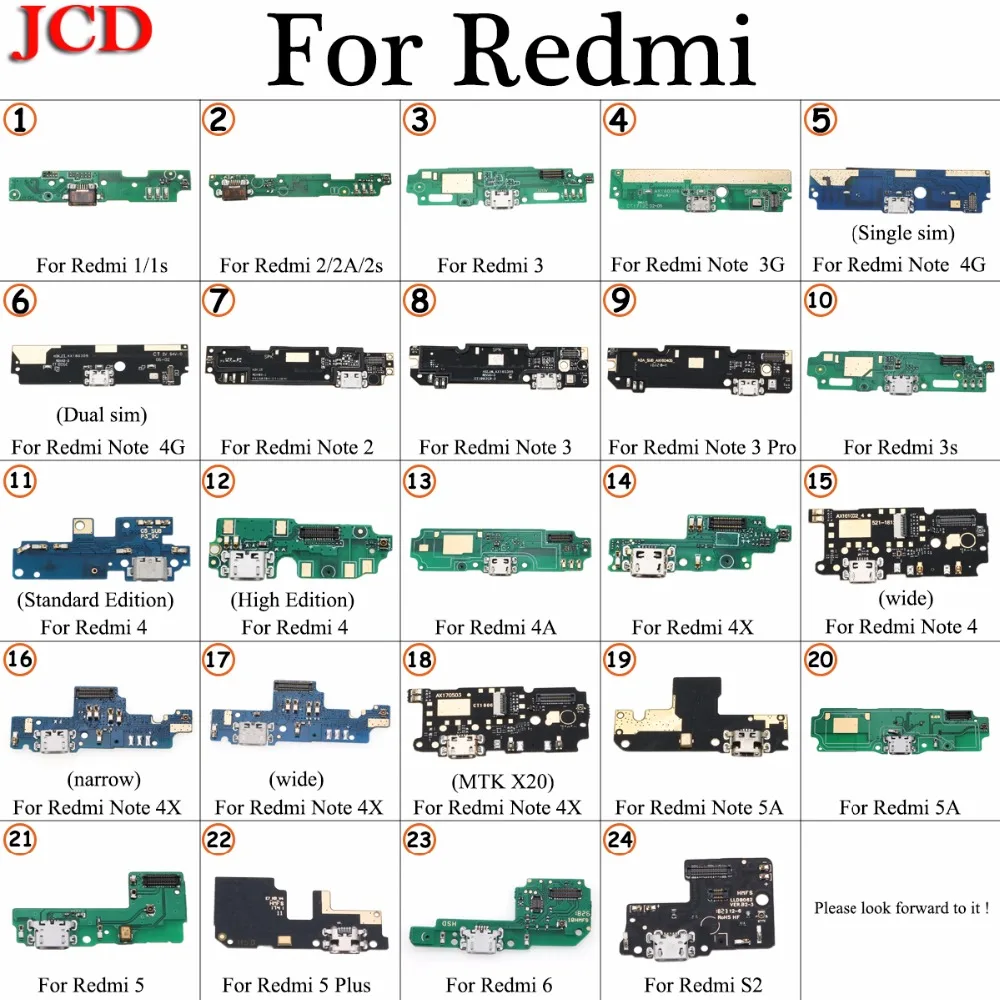 Зарядная плата JCD с USB-портом для Redmi 5A 5 6 док-разъем гибкий кабель Xiaomi Note 4X Max 5X 2 3S 4
