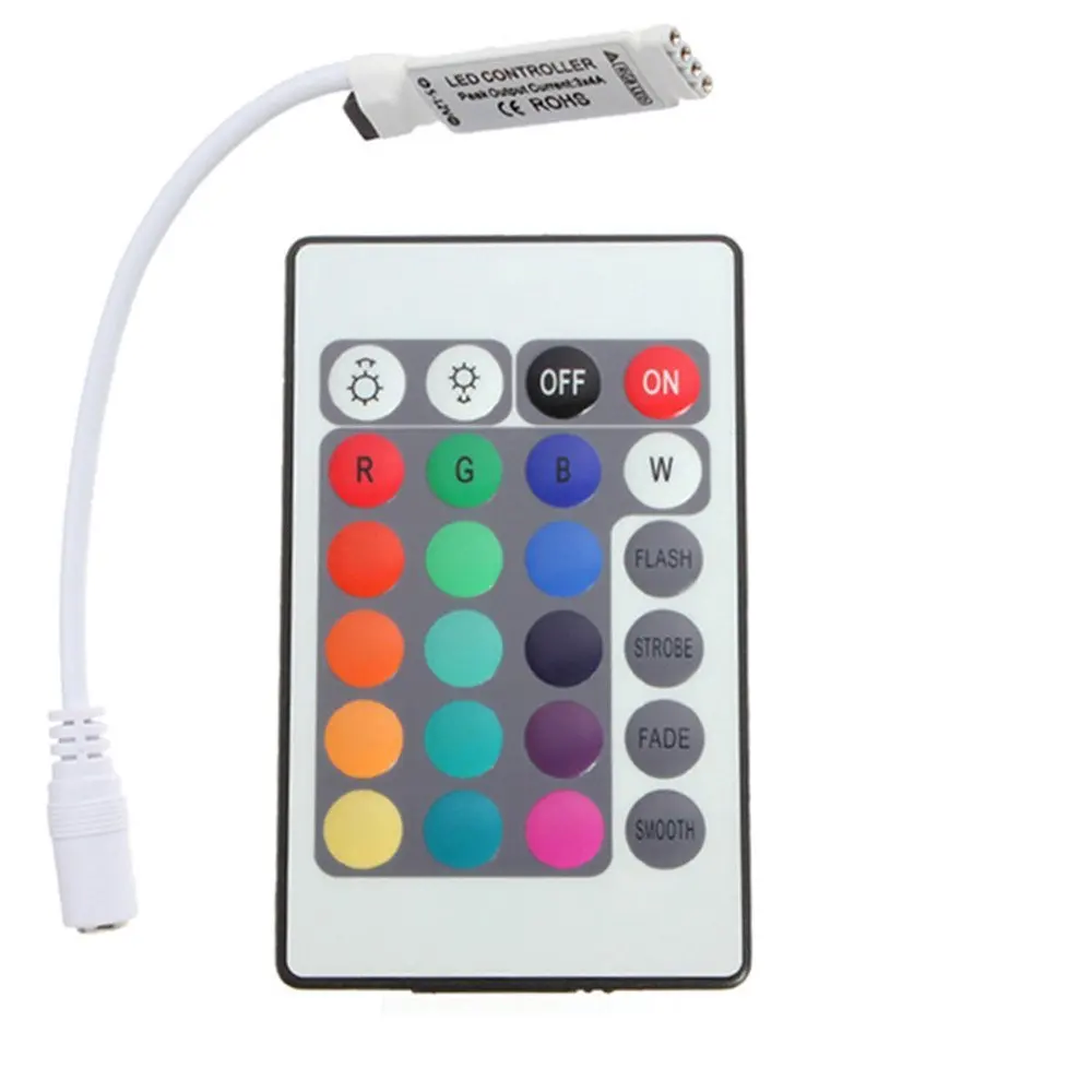 24 кнопки Мини ИК пульт дистанционного управления для RGB светодиодной ленты|ir remote