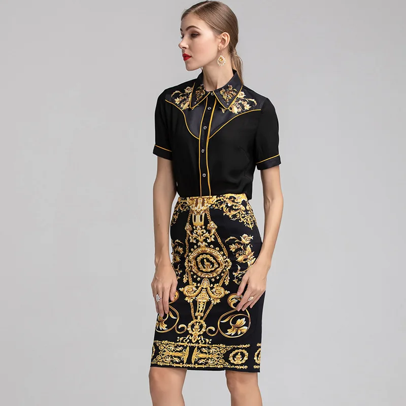 Для женщин взлетно-посадочной полосы костюмы-двойки со стразами с отложным