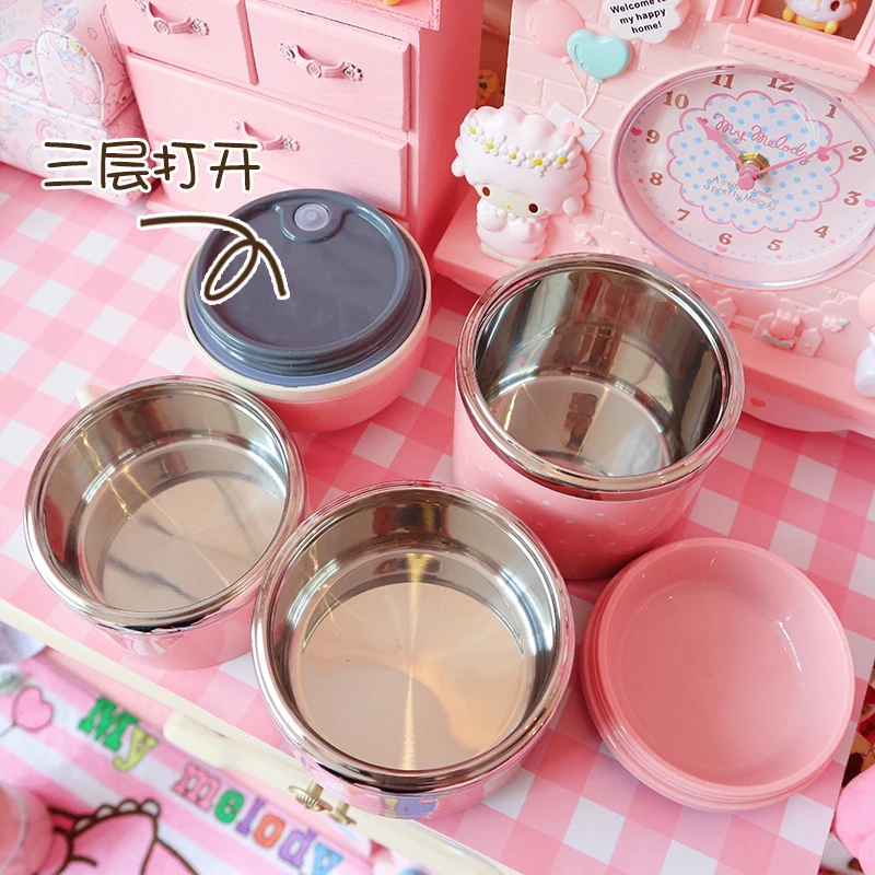 Bento Box 304 из нержавеющей стали, Детские коробки для ланча, пластиковые герметичные переносные контейнеры для хранения еды, белый мешок, наборы для приготовления еды, японские