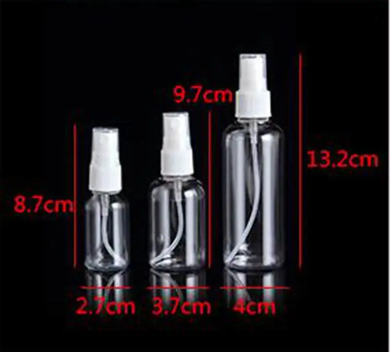 Портативный прозрачный дорожный пустой флакон-распылитель 30/100/50 мл пластиковые