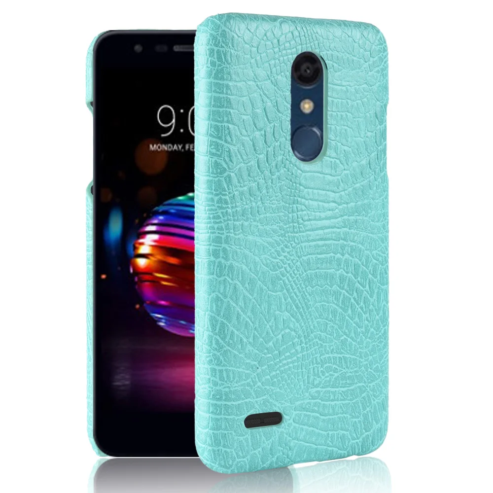 Кожаный чехол для LG K10 2018 роскошная модель крокодиловой кожи противоударный