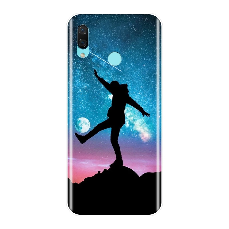 Задняя крышка для Huawei Nova Smart Lite 2017 мягкий силиконовый чехол со звездой луной