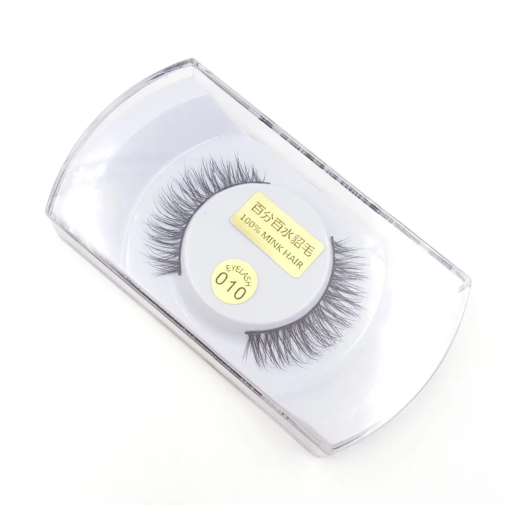 1 пара профессиональных накладных ресниц 100% норковые волосы натуральные ресницы
