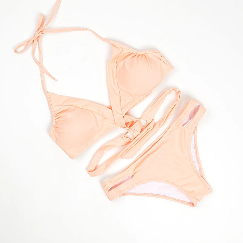 2018 сексуальный купальник бандаж крест бикини комплект из двух предметов женский