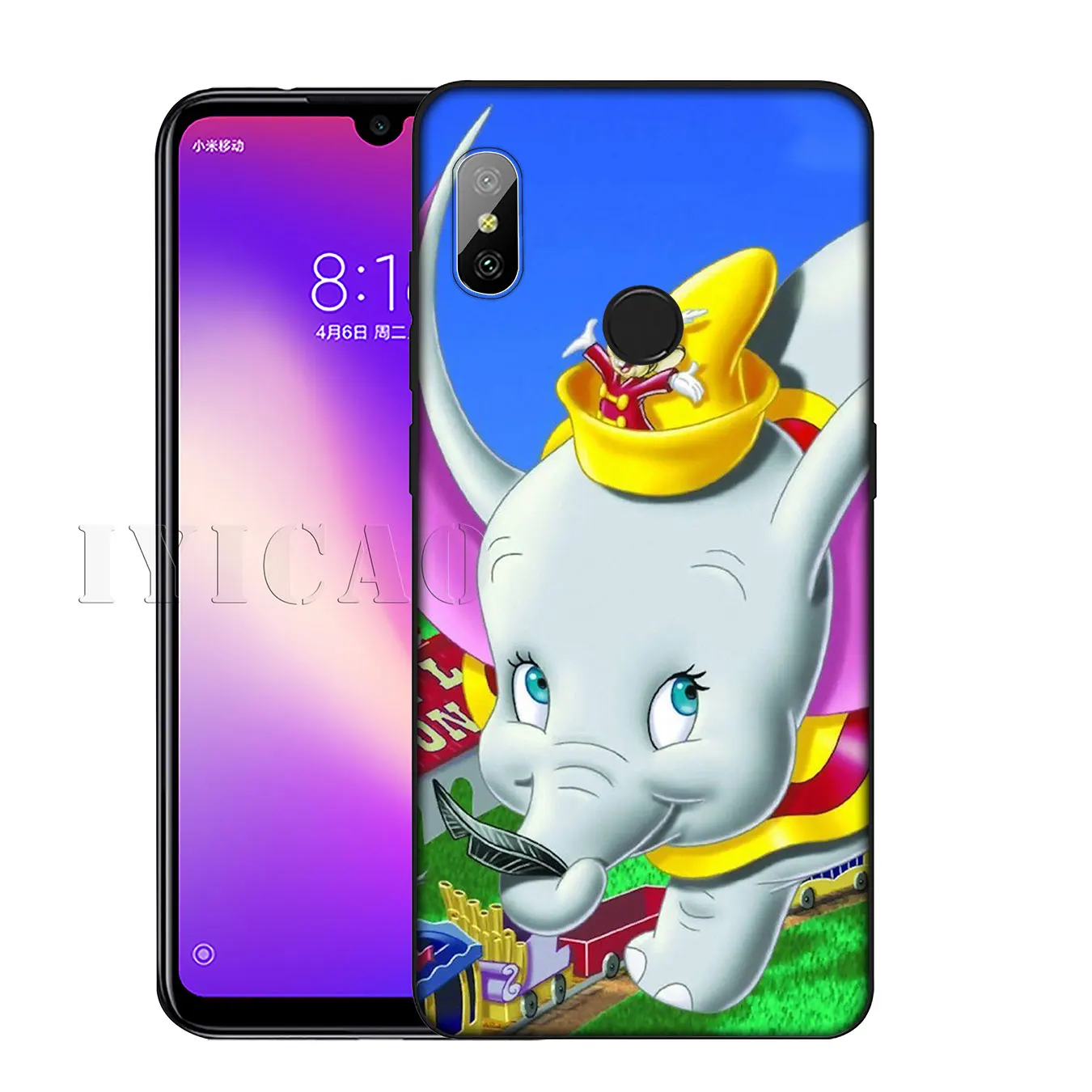 Мягкий силиконовый чехол для телефона IYICAO Dumbo с милым слоном аниме Xiaomi Redmi K30 K20 8A 7A