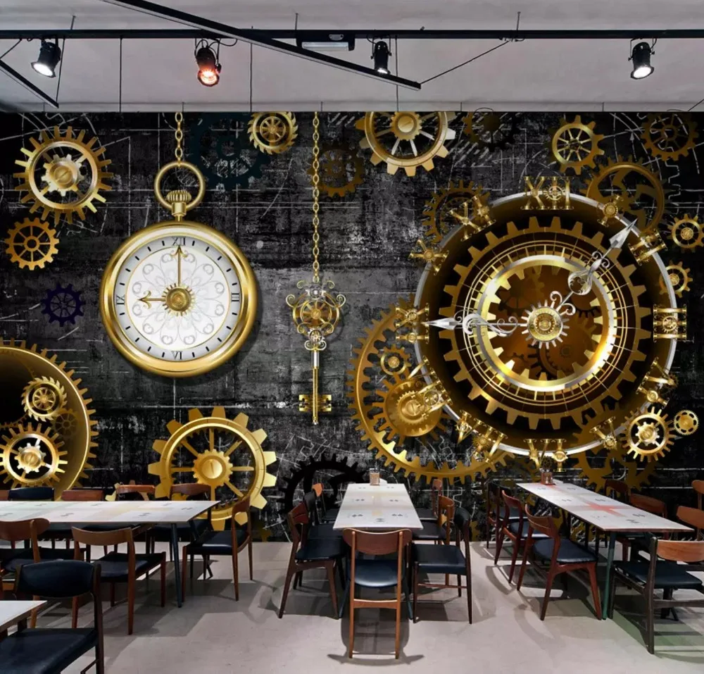 

[Self-Adhesive] 3D Sawtooth Clock 6 Wall Paper mural Wall Print Decal Wall Murals