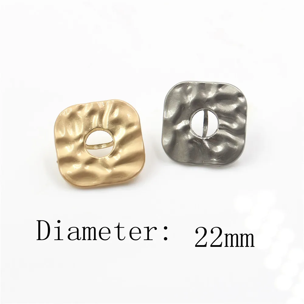 Металлические пуговицы 22 мм 10 шт./лот золотые серебряные для украшения свитера