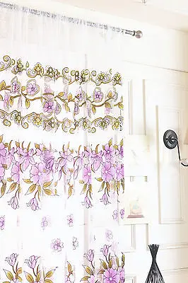 Оконная труба занавеска для комнаты s Тюлевая дверей и окон Цветочная