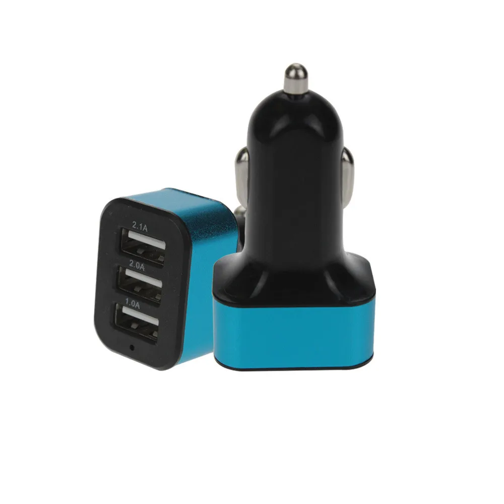EPULA QCar Универсальный 12 В 3 порта USB DC зарядное устройство адаптер для iPhone/Samsung