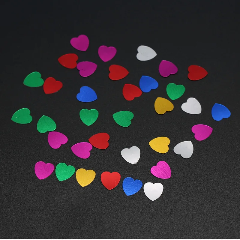 Разноцветные блестящие конфетти в форме сердца 4 мм романтическое украшение для
