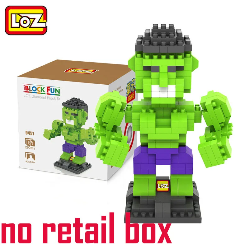 Игрушечные строительные блоки TOP LOZ алмазные Детская кукла супергероев Мстители