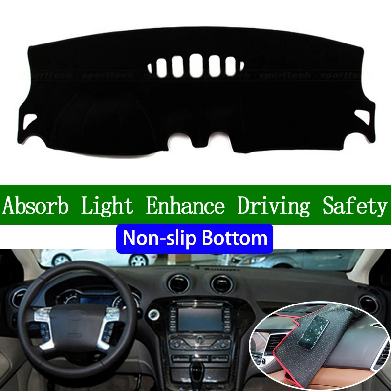 Для Ford mondeo 2007 2008 2009 2010 2011 2012 нескользящая Нижняя крышка приборной панели
