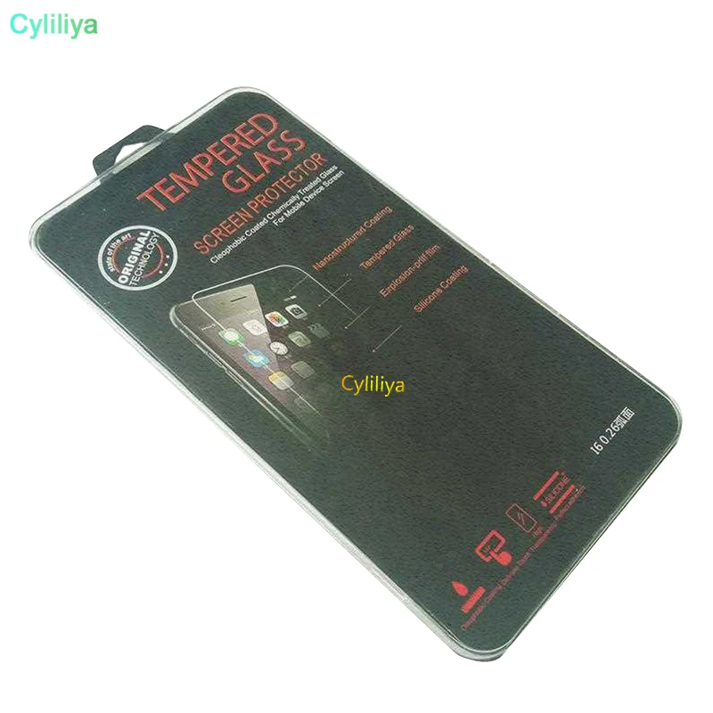 Оптовая продажа 100 шт Черный Кристалл Закаленное стекло протектор экрана