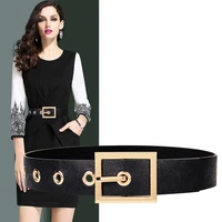 new black pu leather belts for women fashion pin buckle belt woman high quality jeans strap female wide soft faux leathers dress