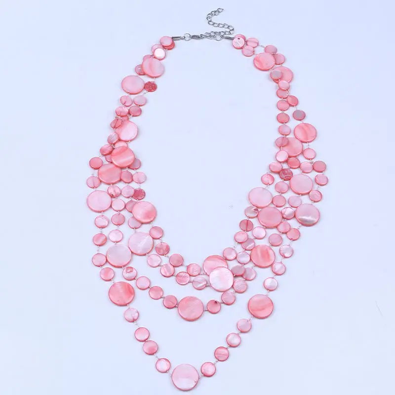 Бесплатная доставка ожерелье в форме ракушки монеты 11 и 20 мм многослойное из