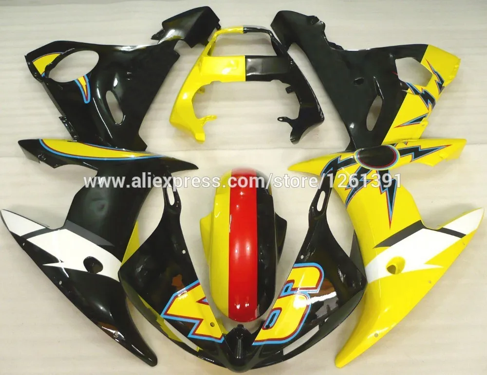 Цвет желтый, красный, черный; Обтекатели для Yamaha YZF-R6 03-05 YZF R6 03 04 05 YZF 600 R6 2003 2004 2005 наборы обтекателей TU9SA
