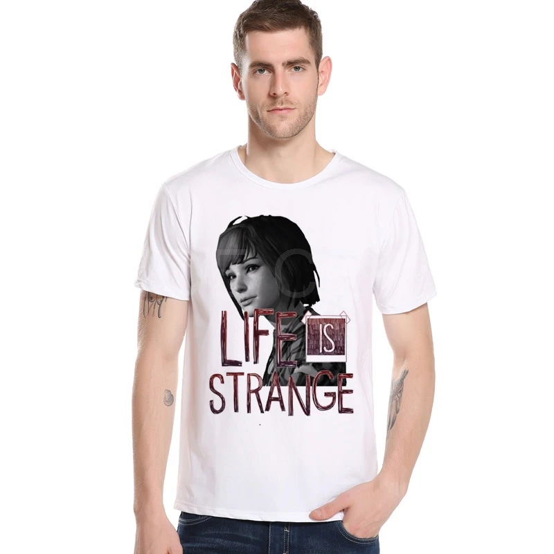 Мужская/Женская модная футболка Life Is Strange синяя хипстерская с бабочками топы