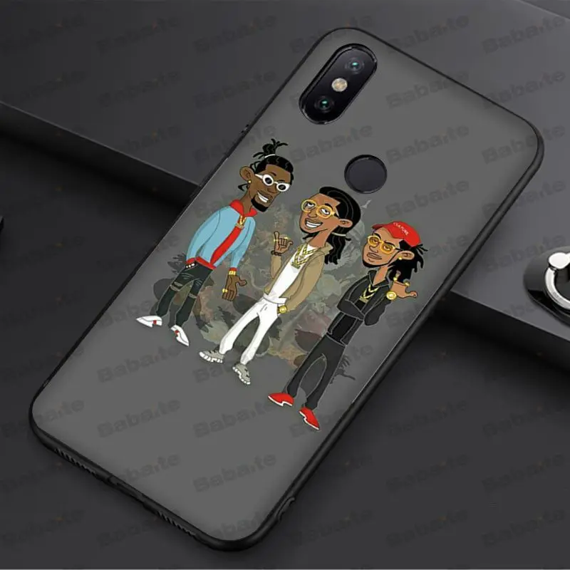 Черный силиконовый мягкий чехол для телефона Babaite migos из ТПУ redmi 5plus 5A 6pro 4X note5A note4x