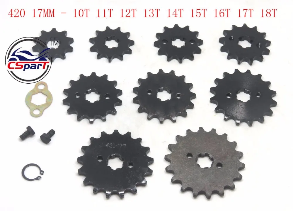 9T 10T 11T 12T 13T 14T 15T 16T 17T 18T Зуб 420 ID 17 мм передняя Звездочка для мотоцикла Honda Dirt bike|420 sprocket|tooth sprocket17t sprocket |