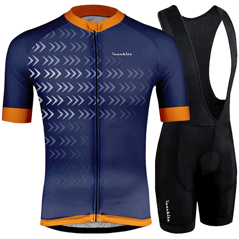 Мужская велосипедная футболка Ropa ciclismo 4D GEL Pad 2019 RUNCHITA Pro Team с коротким рукавом